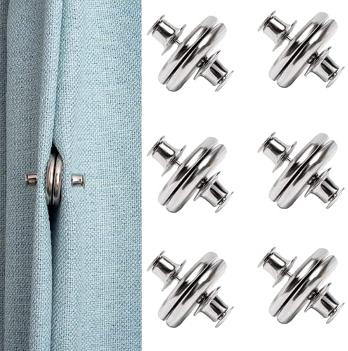 LEMONSTONE 6 Paare Magnete für Vorhänge,Magnetische Raffhalter,Vorhang Magnet,Raffhalter Magnet,Magnet für Gardinen,Vorhang Gewichte,Magnetische Raffhalter für Gardinen,Gardinen Raffhalter Magnet