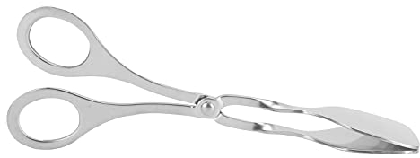 Tiiyee Pinzas Buffet,Pinza Ensalada de Acero Inoxidable con Asas Tijera Clip Comida Parrilla Clips Barbacoa Alimentos Catering Cocina Utensilio para Servir Galletas Pastel Accesorios Espaguetis Bistec