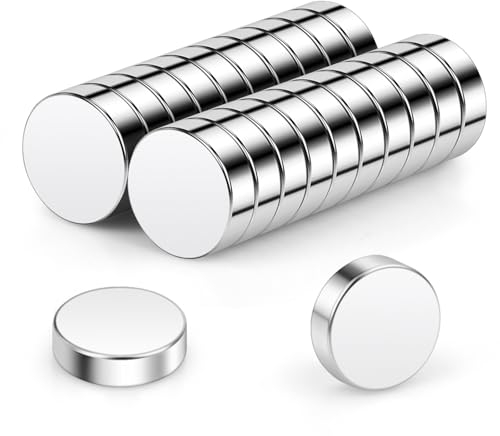 Wukong Magneti al Neodimio 10x3mm | 20 Pezzi, Rotondi, Argento, Mini Magneti Estremamente Potenti per Lavagna Magnetica, Frigorifero, Artigianato, Ufficio, Cucina