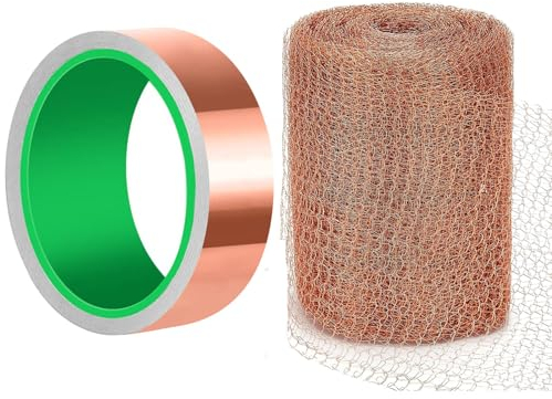 Nastro in Rame Contro Lumache, Lumachicida,Recinzione per Lumache, Rete in Rame a Doppio Strato 12,7 cm x 6 m, Trappola per Lumache, Protezione per Lumache, Previene Pparassiti e Roditori del Giardino