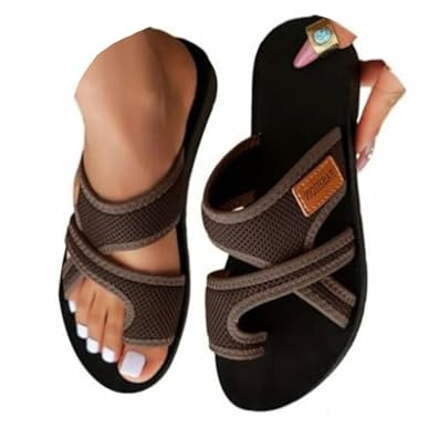 tinbarry Sandales d'été pour femmes chaussures Hallux Valgus à gros orteil sandales orthopédiques pantoufles confortables de plage