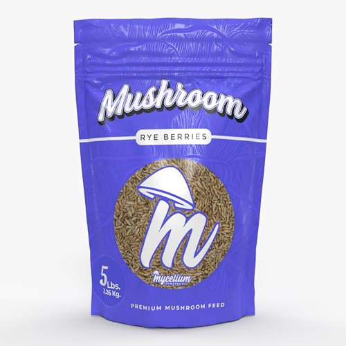 Mycelium Premium Mushroom Spawn, Soy Hull Pellets I Organic Feed Mushroom Growing Kit I Indoor Cultivation for Starter & Pro Home Growers I Non-GMO & Sourced from Local USA Farms, 5lbs