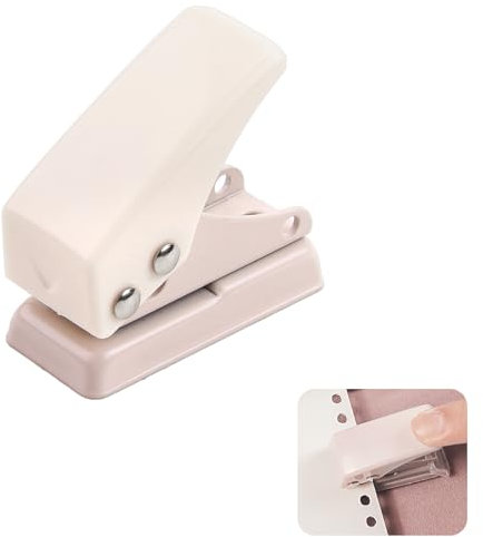 Mini Perforatrice Manuale Multifunzione Portatile, Perfora Facilmente Carta, Cartone, Plastica, Ideale per Album Fotografici, Souvenir e Segnalibri, Design Ergonomico e Pulizia Semplice (rosa)