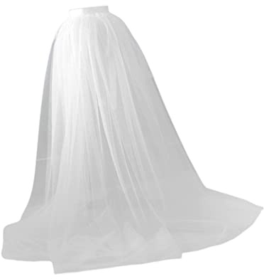 LeeQinersw Gonne Lunghe in Tulle Da Donna per Feste, Matrimoni, Balli, Cosplay, Maxi Abito in Rete, Bianco