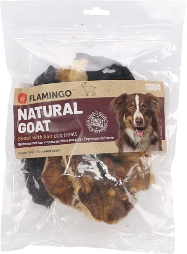 Bastoncini per cani – Snack Nature Naso di capra con pelo – 150g – senza glutine – senza zuccheri aggiunti – supporta denti e digestione