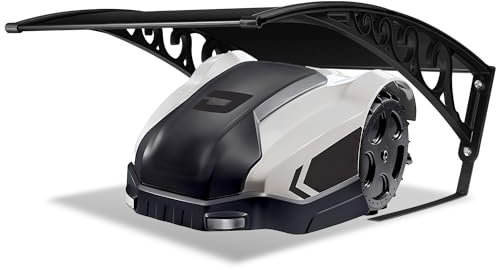 Izrielar Garage pour Robot Tondeuse avec Toit de Protection UV - 106 x 87 x 50 cm - Noir