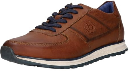 BUGATTI - Sneakers en cuir marron avec semelle crantée et fermeture à lacets - Taille numeric_43