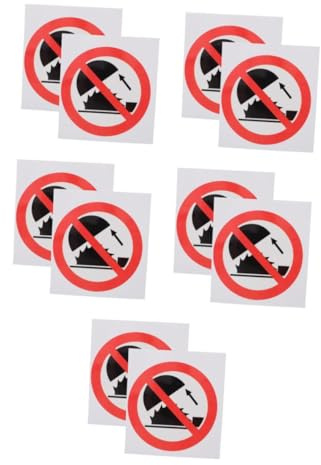 PRETYZOOM 10 Pezzi Di Segnali Di Divieto Di Contatto Adesivi Di Avvertimento Di Pericolo Adesivi Di Avvertimento