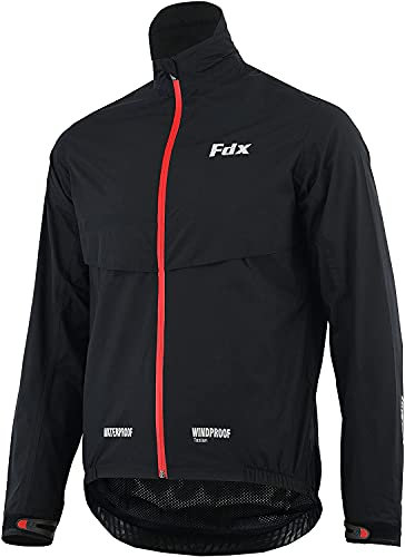 Fdx Herren Wasserdichte Fahrradjacke Winddicht Hi Viz Bike Top Atmungsaktiv Leicht Fahrrad Regenmantel Winterjacke für Reiten Laufen Mountainbike Rennjacke
