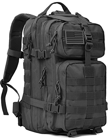 REEBOW GEAR Military Tactical Backpack 3 Day Assault Pack Army Molle Bag Backpacks Rucksack 35L Black