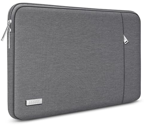 TECOOL 14 Zoll Laptoptasche LaptopHülle für 14” Lenovo Thinkpad ideapad HP Elitebook Acer Dell Chromebook, MacBook Air 15 M4 M3 2025-2024 Wasserdicht Laptop Tasche Schutzhülle Laptop Sleeve,Dunkelgrau