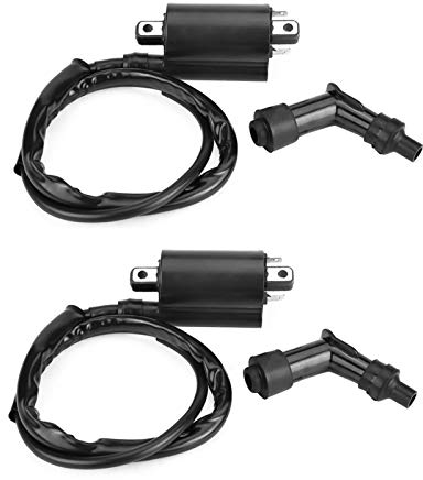 Motorrad Zündspule mit Zündkerzenstecker, Fydun Professionelle Zündspule Vorne & Hinten Zünd Zubehör für VS 1400 Intruder 1400 1987-2004