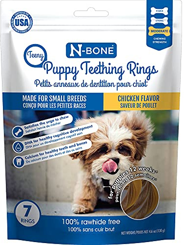 N-Bone Teeny Puppy Teething Rings Chicken Flavor 7 Count / 4.6oz