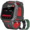 DREAMWIN Montre Connectée Homme Femmes, Smartwatch Etanche avec Tensiomètre, Cardiofréquencemètre, Podomètre,Trackers d'activité, 22 Modes Sportifs Montre de Sport de Plein air Homme (Noir Rouge)