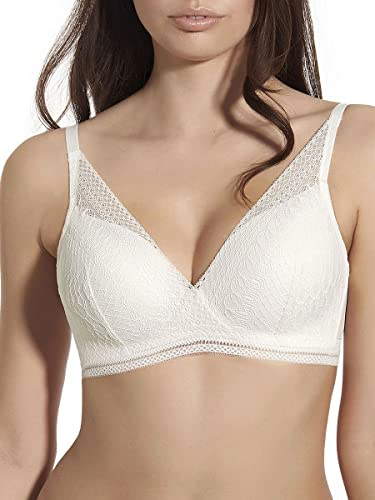 Generic Reggiseno in coppa B con imbottitura e senza ferretto varie taglie e colori disponibili Art. Regina (4 Marfil)