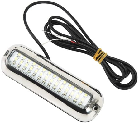 Marine LED Lights, Marine LED Lights 42LEDS Waterproof Underwater LED Boat Light 10-30V DC Drain Plug Light Change for Yachts Boat(Blue Light)