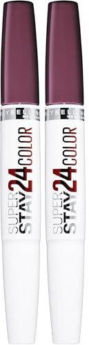 L'Oréal Paris Maybelline New York Lippenstift, Super Stay 24H, Flüssig und langanhaltend, Nr. 585 Burgundy, 5g (Packung mit 2)