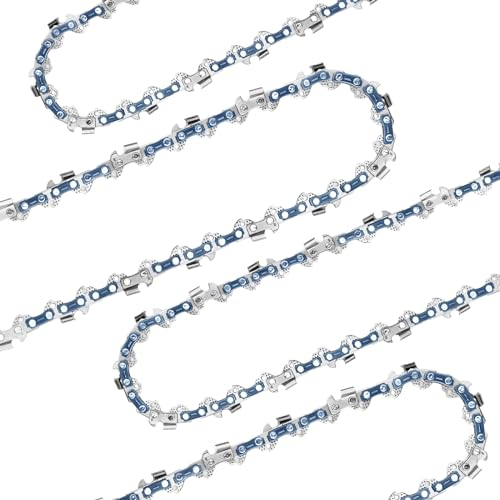 Vastar Cadena de Repuesto para Motosierra Eléctrica - 4 Unidades, 14 Pulgadas, Portátil Con Batería - Mini Cadenas de Acero Al Carbono para Tijeras