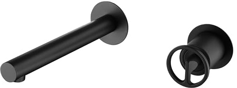 MICE - Rubinetto per lavabo da incasso di design - monocomando per rubinetto da bagno - Rubinetteria bagno adatto per acqua fredda/calda nero opaco GLC033/NG
