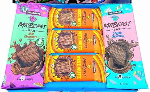 Beast Chocolate Bar Hamper Gift Box | 3 bars | Peanut Butter, Almond, Milk | BY INTERGALACTIC SWEETS