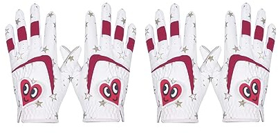 Timcryxient 2 lot de 2 gants de golf pour enfants en cuir de qualité supérieure pour enfants garçons antidérapants M