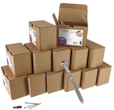 Lot de 2600 vis terrasse en Inox A2 - Tête fraisée réduite empreinte TX 25-13 Embouts offerts - Diamètre 5mm (60 MM)