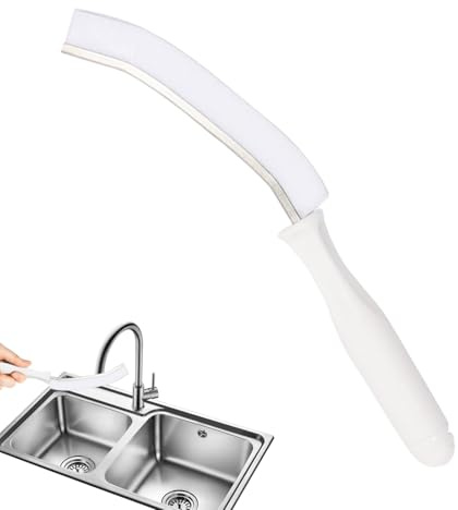 Kustimantu Brosse de nettoyage des joints à poils durs | Brosse de sol multi-usages à récurer – Brosse de nettoyage multi-usages avec poils durs et forme d'angle pour salle de bain, douche, carrelage