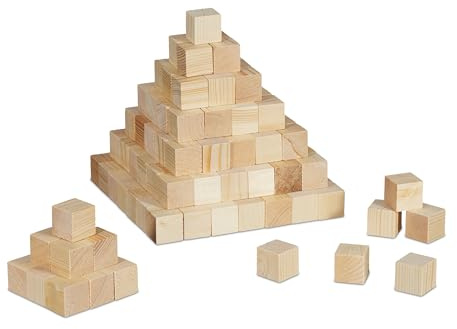 320 st träkuber för gör-det-själv, 20 mm träblock, gör-det-själv dekorkuber, obehandlat, furu trä, naturlig uppsättning