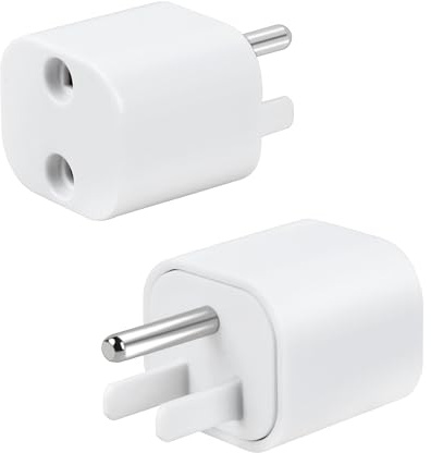 Zfegto Grounding Plug Adapter, Suitable for Dual Port Grounding Connections of Grounding Pads, Bed Sheets, And Wristbands, Universal B-Type Socket Compatible With Splitters