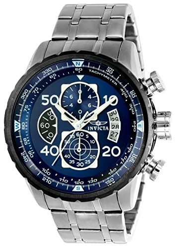 Invicta Men's 22970 Aviator Analog Display Quartz Silver Watch