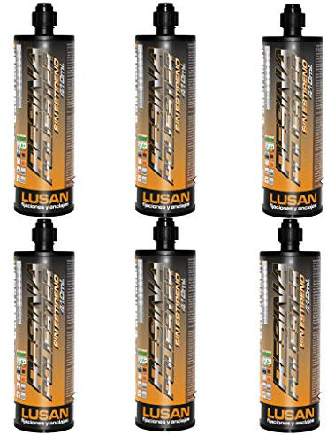 BricoLoco Adesivo Taco chimico Poliestere senza stirene. Bricolage domestico o professionale. molteplici applicazioni e usi. Cannula inclusa (6, 410 ml)