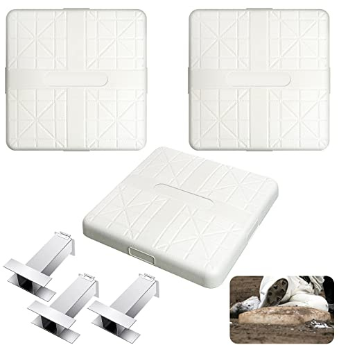 Dunzy 3 Sets Baseball Safety Base Set Molded Rubber Base Set Pitching Ground Anchored Bases Softball Baseball Bases Major League Bases for Adults Outdoor Sports