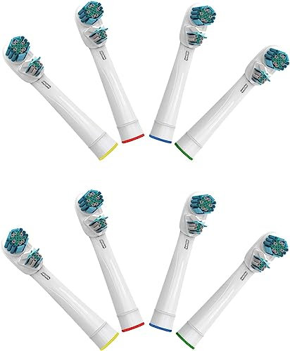 8 testine di ricambio per Oralb, Dual Clean testine di spazzolino elettrico per Oralb Vitality Precision Clean, Floss, Whitening, Pro Smart, Genius Series e altro ancora