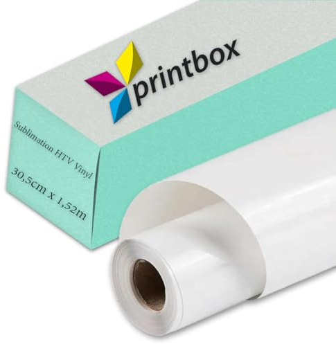 Sublimationspapier Transfer Vinyl Light für Sublimation auf Baumwolle Transferfolie Flexfolie für Textilien DIY T-Shirt - 30.5 x 152cm