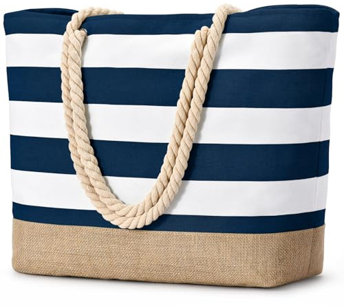 oscaurt Large Beach Bag Tote Bags for Women Waterproof Beach Tote Bag with Zip Women's Totes Travel Bag Holiday Essentials Shoulder Bag for Gym Pool Gifts for Women