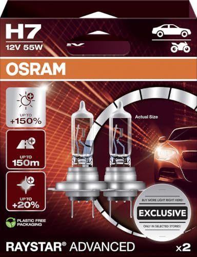 Osram Scheinwerferlampe H7 Raystar Advanced 2.0 2 Stück Scheinwerferlampe