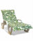 Cojín para Tumbona de Jardín, funda de tumbona Diseño Tropical, 194 x 67 x 1,5 cm, Desenfundable y Lavable con Reposacabezas, Verde (verde, pack1)