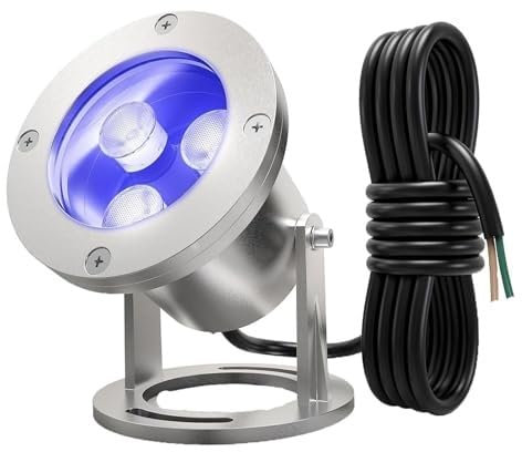 Faretti Per Piscina - Luci Dello Stagno, Lampada Subacquea A LED Per Piscina Da 12/24 V, Luce Per Fontana A LED Sommergibile Impermeabile IP68, Illuminazione Per Laghetti Da Esterno(Green,3W(12V))