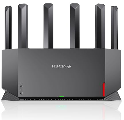 H3C AX5400 Dual Band WiFi 6 Router(NX54), 5400Mbps High-Speed Wireless Gaming Router, Long Range for 4K Streaming & Business, Ultra-Low Latency, Subscription-Free Parental Controls, VPN, EasyMesh