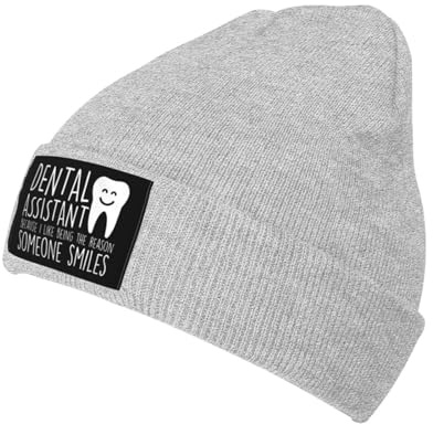 Anledning till att någon ler tandassistent unisex klocka keps mjuka stickade mössor stretchig mössa hatt för skidåkning utomhus bergsklättring
