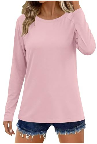 Rash Guard Donna Maniche Lunghe Maglietta Anti UV Protezione Solare UPF 50+ Corsa Maglietta Leggera e Traspirante Felpa Funzionale ad Asciugatura Rapida Surf Pullover per Allenamento E Yoga