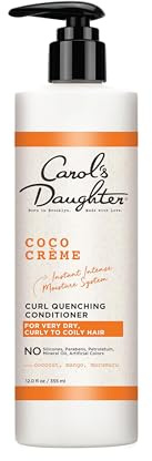 Carol’s Daughter Coco Creme Curl Quenching Conditioner for Very Dry Hair, with Coconut Oil, Paraben Free Conditioner for Curly Hair, 12 oz