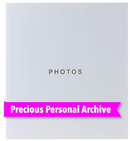 Kiera Grace Jocelyn - Álbum de fotos simple y clásico de 400 bolsillos para el hogar y la oficina con bolsillo de almacenamiento de CD, 34 cm de largo x 30 cm de ancho x 3.8 cm de alto para mostrar