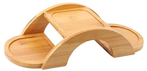 BERTY·PUYI 2 Steps Wood Flower Stairs Plant Stairs Flower Stand Flower Shelf Serving Stand Flowers Étagère for Table Decoration Living Room Balcony Office Desk Decoration-Grün