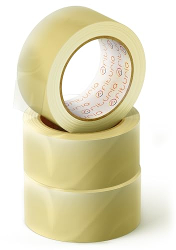 Transparent Adhesive Packaging Tape for Shipping and Moving Cardboard Packaging. Seal for Safe and Sturdy Packaging – Ophyture (36 cm x 60 m – Transparent, 3 Rolls)
