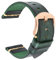 YANLITIAN Handgefertigtes Uhrenarmband, 20 mm, 22 mm, Rindsleder, Vintage-Uhrenarmband mit Edelstahlschnalle, kompatibel mit Panerai Fossil Suit (Farbe: Grün, Roségold, Größe: 22 mm)