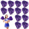 12 Stücke Cheerleading Pom Poms, Sportpompons Cheers Ball Pompoms Cheerleader Pompons für Sportveranstaltungen Ballspiele Tänze Karnevalspartys Verwendet, Lila