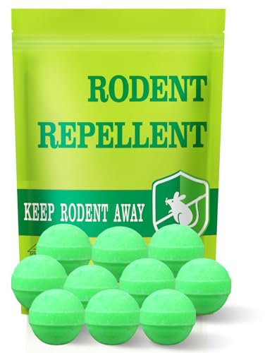jiaonayiyi 10pcs Peppermint Oil Rodent Repellent, Rat & Mouse Repellent, Pest Control Balls, Effective Against Mice, Rats, Mosquitoes, Spiders, Cockroaches