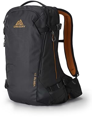 Gregory Alpine - Verte 24 MD/LG, Zaino da sci, 51 cm, 24 L, 1.15 KG, Cintura in vita flessibile, Compatibile con seggiovia, Schienale anti-neve, Nero (Carbon Bronze)