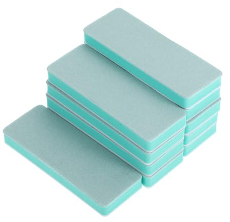 HOMSFOU Double Sided Sanding Sponges for Meticulous Nail Care 10pcs Nail Buffer Blocks User-Friendly Eva Material with Silicon Carbide for Speed and Intricate Jewelry Pieces
